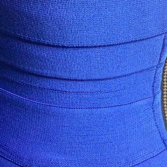 Pleasure Doing Business Strapless Royal Blue Dress Bandage Formal M Mini - Picture 8 of 10